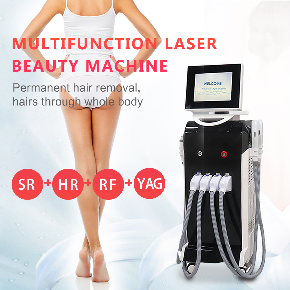 OPT + IPL+ ND YAG Laser + RF 4 in 1 Multifunctional Beauty Salon Equipment